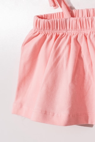 Kıpırık Baby Kız Bebek Çocuk Askılı Pembe Tişört Çiçekli Etekli Takım-1151 Pembe