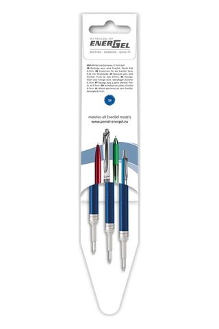 Pentel Roller Kalem Energel 0.7 Mavi +3 Lü Refil