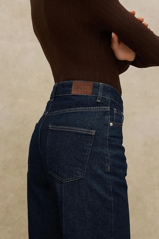 Hiccup Geniş Paça Raw Kot Pantolon Koyu Mavi Denim
