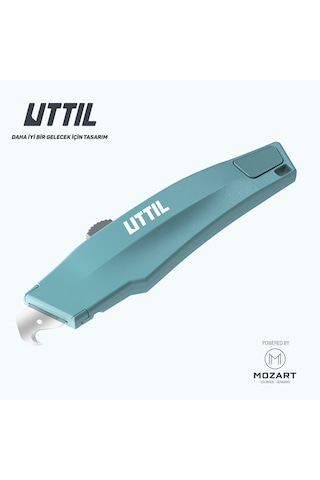 Uttıl Pauk06-h 3 Kademeli Kanca Bıçaklı Maket Bıçağı Güçlü Vidasız Gövde