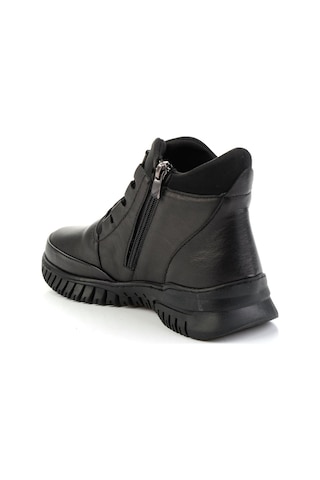 Bambi Siyah Hakiki Deri Kadın Bot & Bootie K02462040603 Siyah