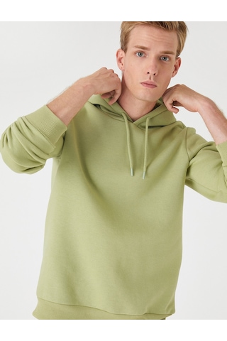 Koton Basic Kapşonlu Sweatshirt Yeşil 3sam70001mk Yeşil