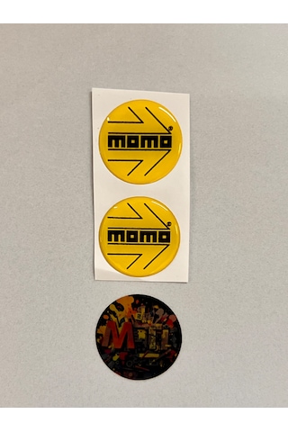 Momo Damla Sticker Etiket Kabartmalı 3d Silikon Direk Arma Momo Etiketçilere Özel 2adet 3,5x3cm Sarı