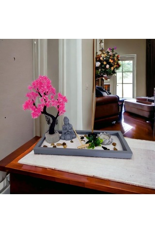 T.concept Dekoratif Buda Heykeli Dikdötgen Zen Bahçesi