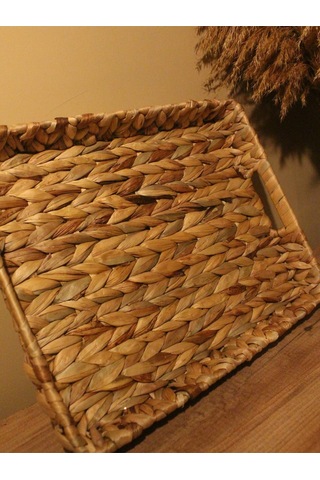 Hasır Su Sümbülü Dikdörtgen Tepsi Geniş Boy Diğer