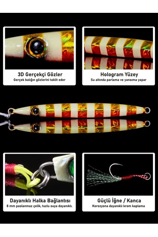 Jig, Zoka, Suni Yem, Glow Uv Metal Jig, 60gr 10cm Razor 60