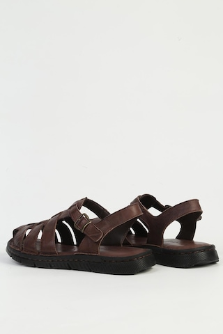 Pierre Cardin Hakiki Deri Kahve Erkek Sandalet Pc-7462 Kahverengi