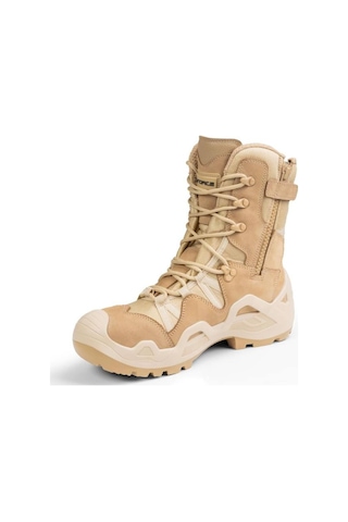 U Force Falcon Su İtici Özellikli Askeri Tactical Outdoor Fermuarlı Nubuk Bot Bej