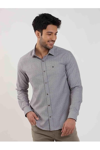 Dufy Kahverengi Erkek Slim Fit Kareli Brent Yaka Uzun Kol Gömlek - 100239-kahverengi Kahverengi