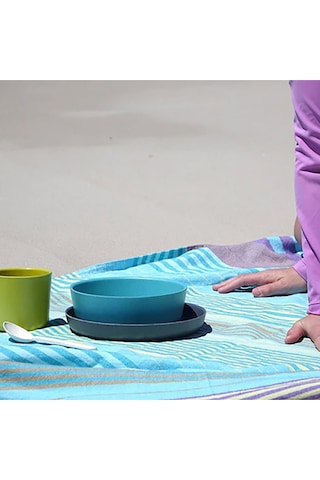 Ekobo Çocuk Yemek Takımı Ve Kaşık, 4'lü Set Yemek Takımları Çok Renkli