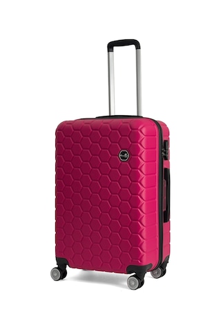 Reymond Luggage Altıgen Abs Seyahat Valizi, Orta Boy Fuşya