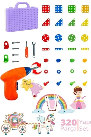 Oyuncak 3d Matkap Seti Söktak Prenses Serisi Unicorn