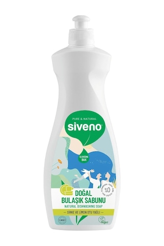 Siveno %100 Doğal Bulaşık Sabunu Bitkisel Elde Bulaşık Sabunu Nemlendirici Vegan 500 ML