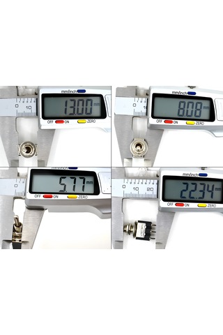 3 Adet Mini Toggle Switch 1-0 Metal Anahtar 3 Pin 12v-220v