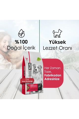Dogplus Kuzu Etli Pirinçli Yetişkin Köpek Maması 15 KG