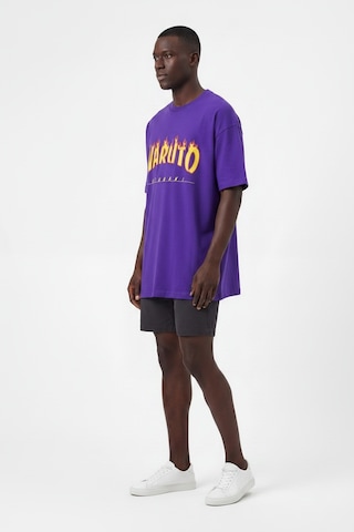 Blow Up Future Gen Naruto Oversize Erkek T-shirt 141429 Mor
