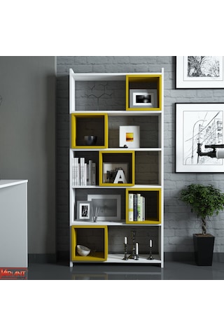 Variant Variant Box Kitaplık - Beyaz / Sarı