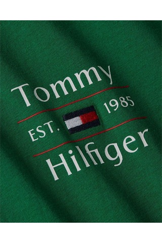 Tommy Hilfiger Hılfıger Stack Tee Erkek Yeşil T-shirt - Mw0mw38622