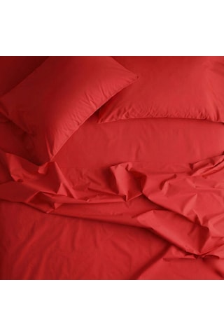 Prime Sleeks %100 Pamuk Yastık Kılıfı 2 Adet - Kırmızı - 50x70cm Kırmızı