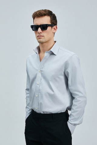 Lufian Danıel Erkek Basic Gömlek Regular Fit Gri Gri 111010633100150 Gri