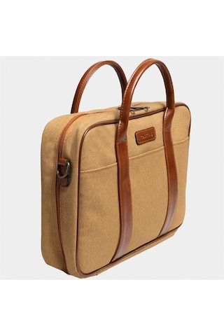 Çantaş Retro Kanvas 35x23 Evrak Ve Laptop Çantası 13 İnç Camel