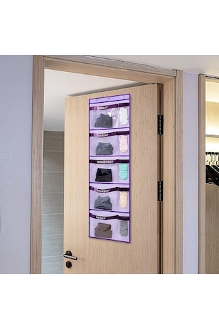 Trendooze Duvara Monte Çanta Tutucu Askı Çantası Mor Takma Sistemli Mor