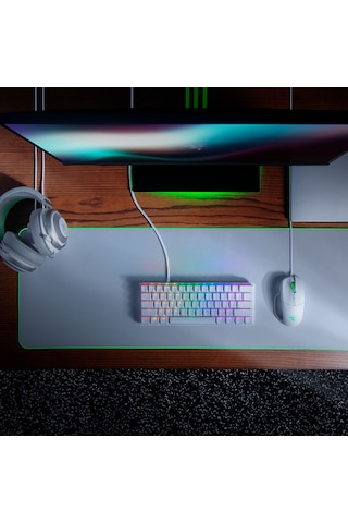 Razer Huntsman Mini Mercury Edition RZ03-03390400-R3M1 Red Switch Kablolu RGB Mekanik Oyuncu Klavye