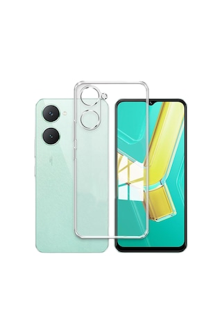 Vivo Y18 Kılıf Kamera Korumalı Silikon Şeffaf Kapak Şeffaf