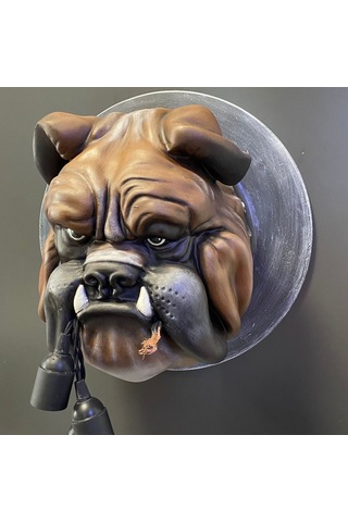 Duvar Buldog Köpek Lamba Aydınlatma