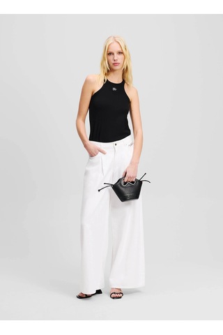 Karl Lagerfeld Beyaz Kadın Lyocell Karışımlı Denim Pantolon A2w10158