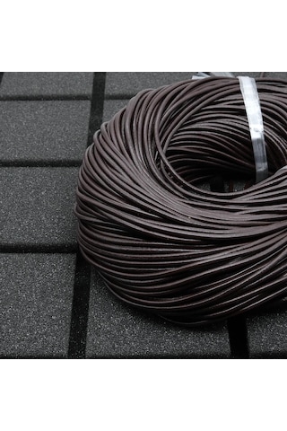 Deri Company Hakiki Deri İp Kahve 3 Mm 5 Metre Kahverengi