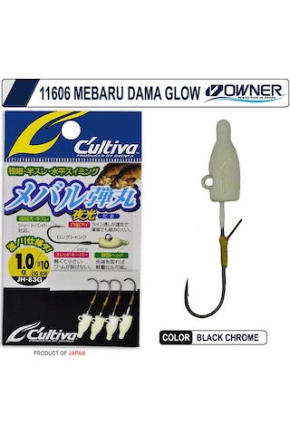 Owner Cultiva 11606 Mebaru Dama Glow Lrf Jighead 1gr No:10