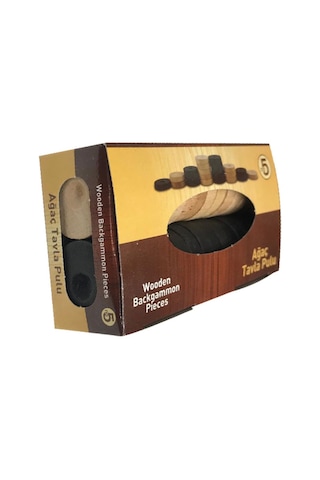 Eser Ağaç Tavla Pulu Takımı No:5 Büyük (Yerli Üretim)