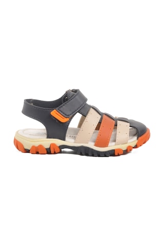 Lacivert Turuncu Cırtlı Erkek Çocuk Spor Sandalet 173101 P Lacivert - Turuncu
