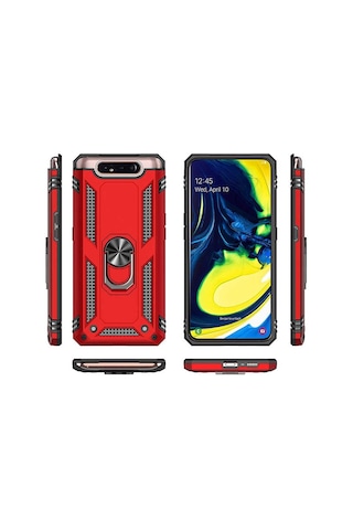 Rba Aksesuar Galaxy Uyumlu A80 Kılıf Rba Vega Kapak - Kırmızı Kırmızı