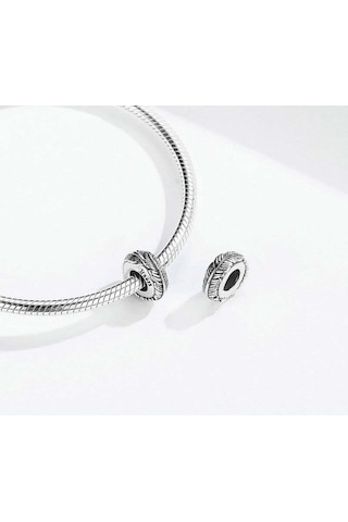 Fastbuy 925 Ayar Gümüş Bohemya Tüy Boncuk Kadın Bilezik, Renkli Dıy Aksesuar Çok Renkli