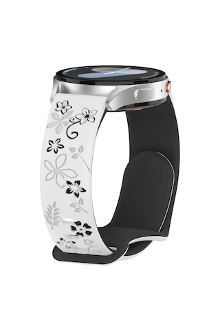 Redmi Watch 5 Active Redmi 5 Lite İle Uyumlu Floraflex Çiçek Desenli Silikon Kordon