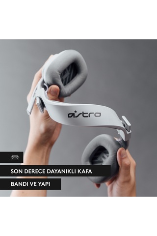 Logitech Astro A10 Kablolu Bilgisayar İçin Oyuncu Kulaklığı, Gri