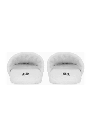 Dolce & Gabbana Casa Unisex Logo Işlemeli Terlik, Pamuklu, Yumuşak & Rahat Beyaz