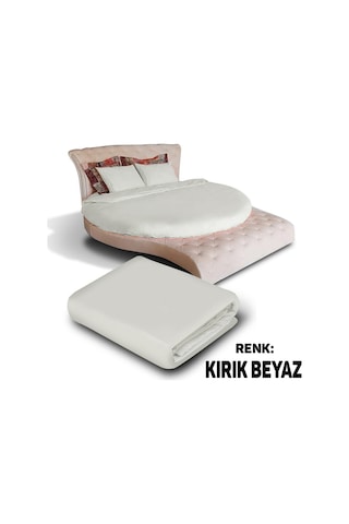 Sofaroom Yuvarlak Nevresim Takımı Kırık Beyaz