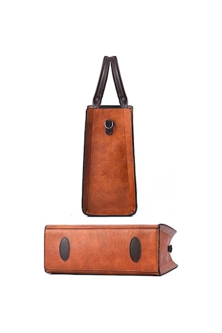 Trendooze 1005 Vintage Kare Siyah Moda Çantası Kadınlar İçin Siyah