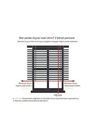 Çift Mekanizmalı Tül Ve Stor Perde - Model 6 Beyaz