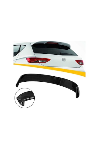 Seat Leon Mk3 Spoiler Parlak Siyah Spoyler Plastik İthal
