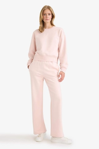Defacto Boxy Fit Bisiklet Yaka Basic Düz Sweatshirt B8568ax25aupn364 Pembe