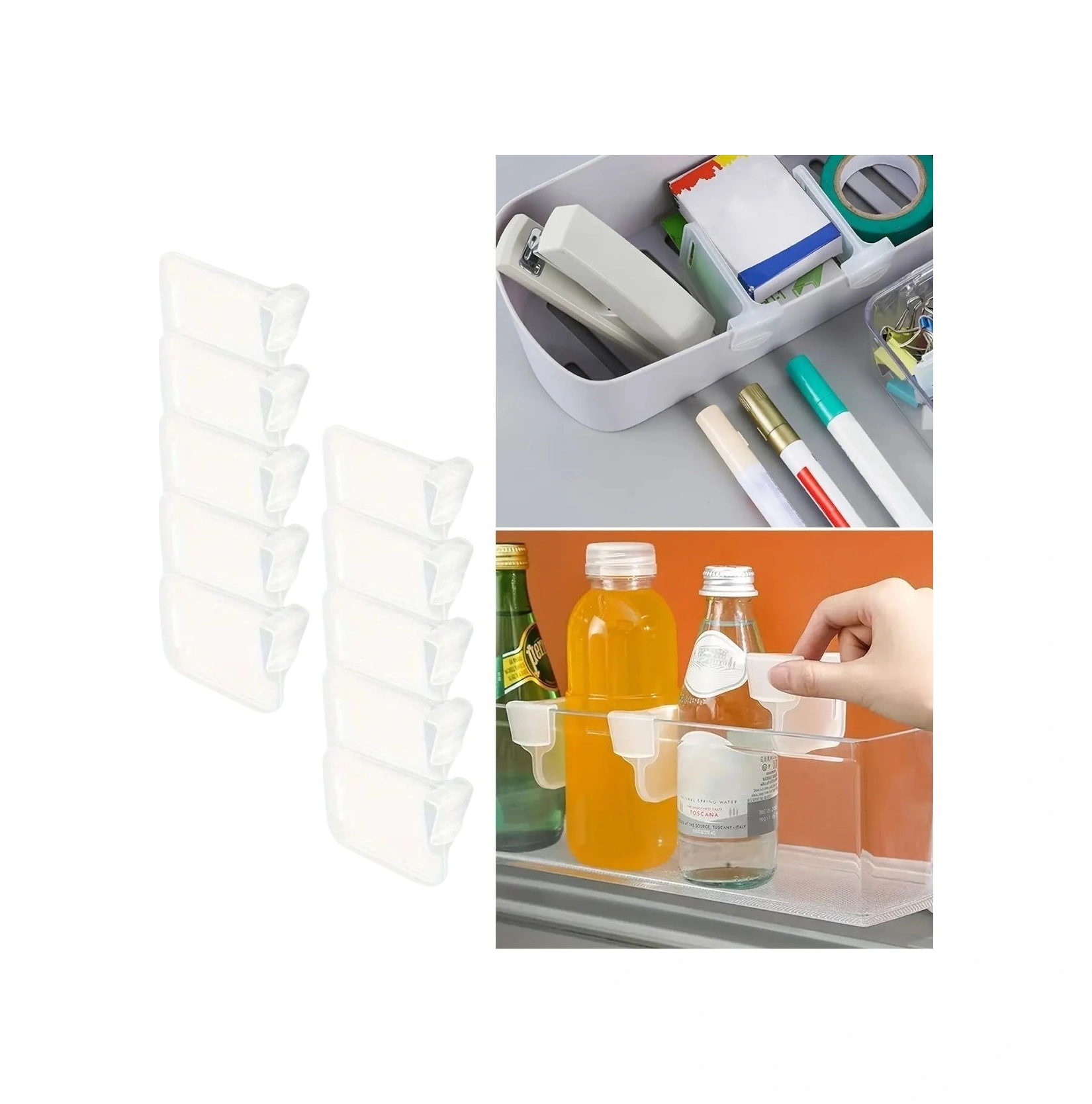 Ams Net 10'luşeffaf Buzdolabı Yan Kapı Düzenleyici Buzdolabı Dolap İçi Bölümleyici Aparatlar ŞEFFAF