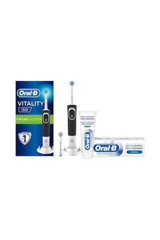 Oral-B D150 Şarjlı Diş Fırçası + Yedek Başlık + Pro Onarım Diş Macunu 50 ML