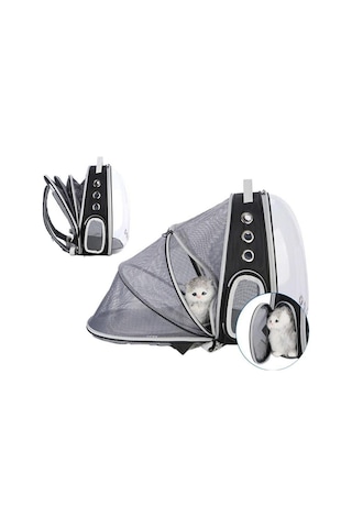 Krater Fileli Açılabilir Şeffaf Astronot Kedi Taşıma Çantası 65 x 45 x 25 CM