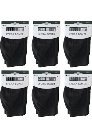Cool Berry 6'Lı Pamuk Likra Boxer 9100