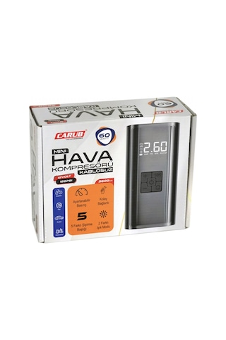 Carub Hava Kompresörü Şarjlı Kablosuz Dijital 12v 60w 120psı 3600mah Usb/type C Br2491330