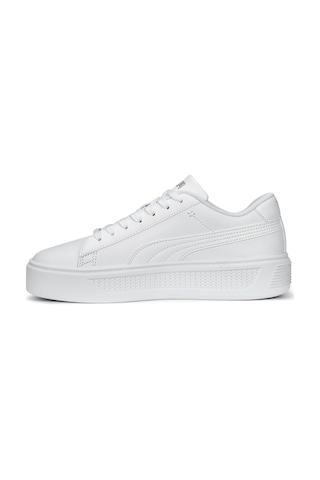 Puma Smash Platform V3 Tdp Beyaz Kadın Sneaker Beyaz-gumus
